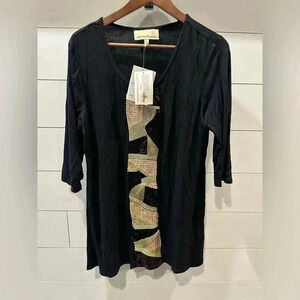 Antthony Originals Black with Gold Sequins shirt